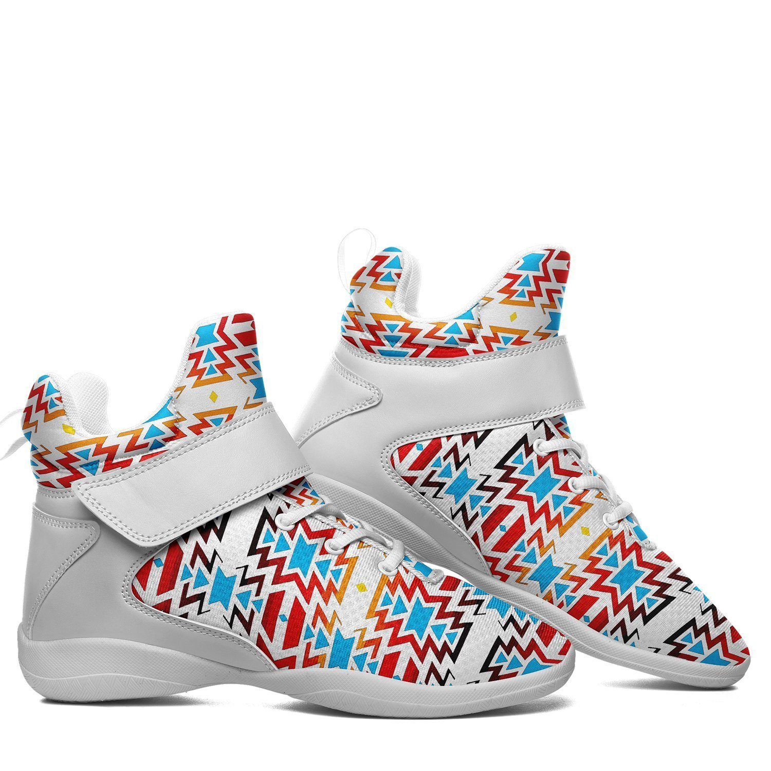 Fire Colors and Sky Ipottaa Basketball / Sport High Top Shoes - White Sole 49 Dzine 