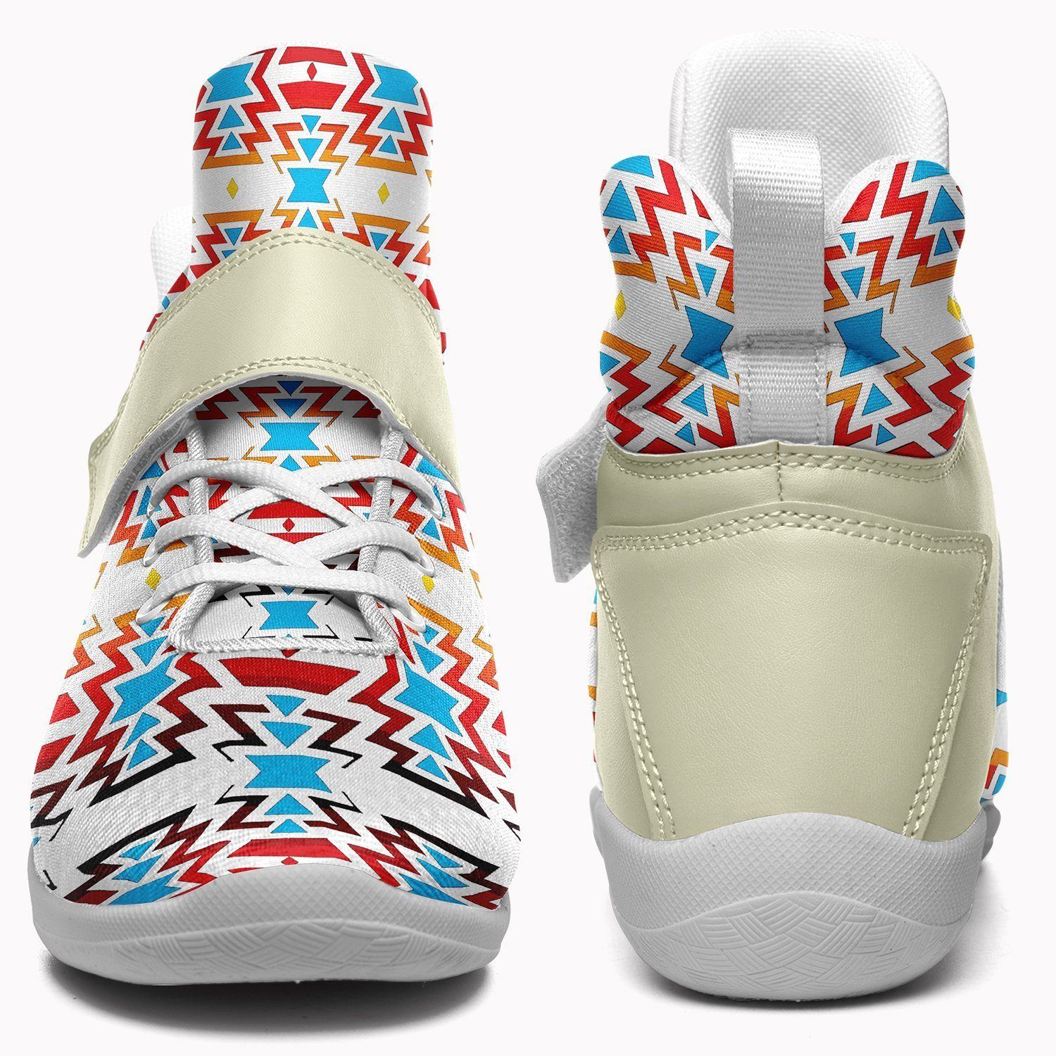 Fire Colors and Sky Ipottaa Basketball / Sport High Top Shoes - White Sole 49 Dzine 