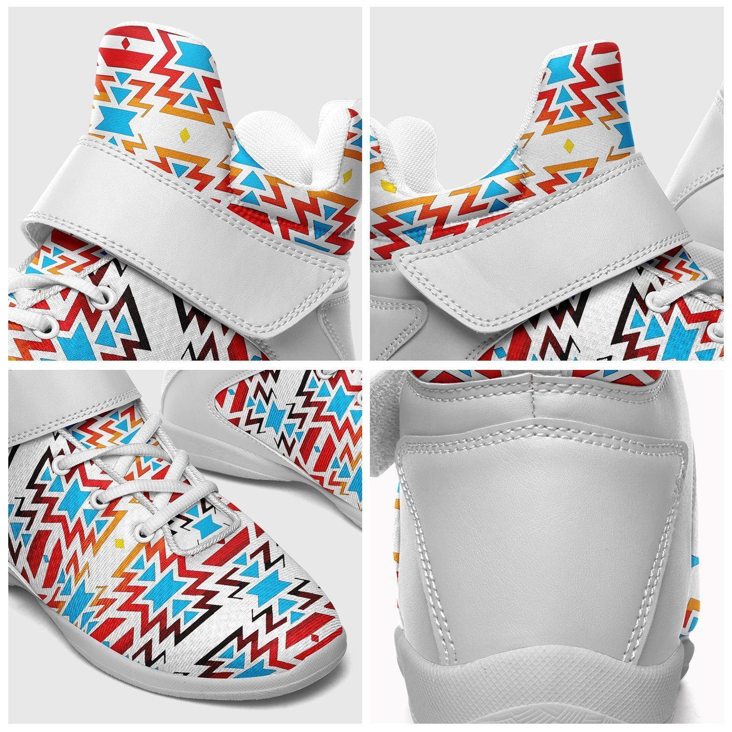 Fire Colors and Sky Ipottaa Basketball / Sport High Top Shoes - White Sole 49 Dzine 