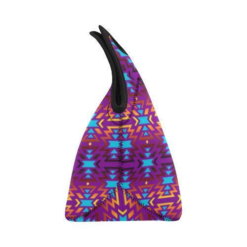 Fire Colors and Sky Moon Shadow Neoprene Lunch Bag/Small (Model 1669) Neoprene Lunch Bag/Small (1669) e-joyer 
