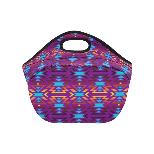 Fire Colors and Sky Moon Shadow Neoprene Lunch Bag/Small (Model 1669) Neoprene Lunch Bag/Small (1669) e-joyer 