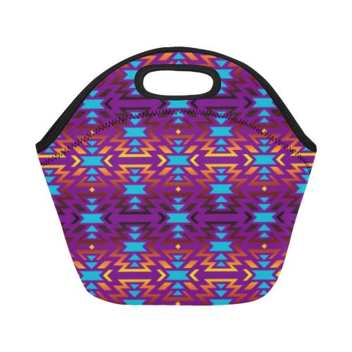 Fire Colors and Sky Moon Shadow Neoprene Lunch Bag/Small (Model 1669) Neoprene Lunch Bag/Small (1669) e-joyer 