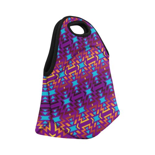 Fire Colors and Sky Moon Shadow Neoprene Lunch Bag/Small (Model 1669) Neoprene Lunch Bag/Small (1669) e-joyer 