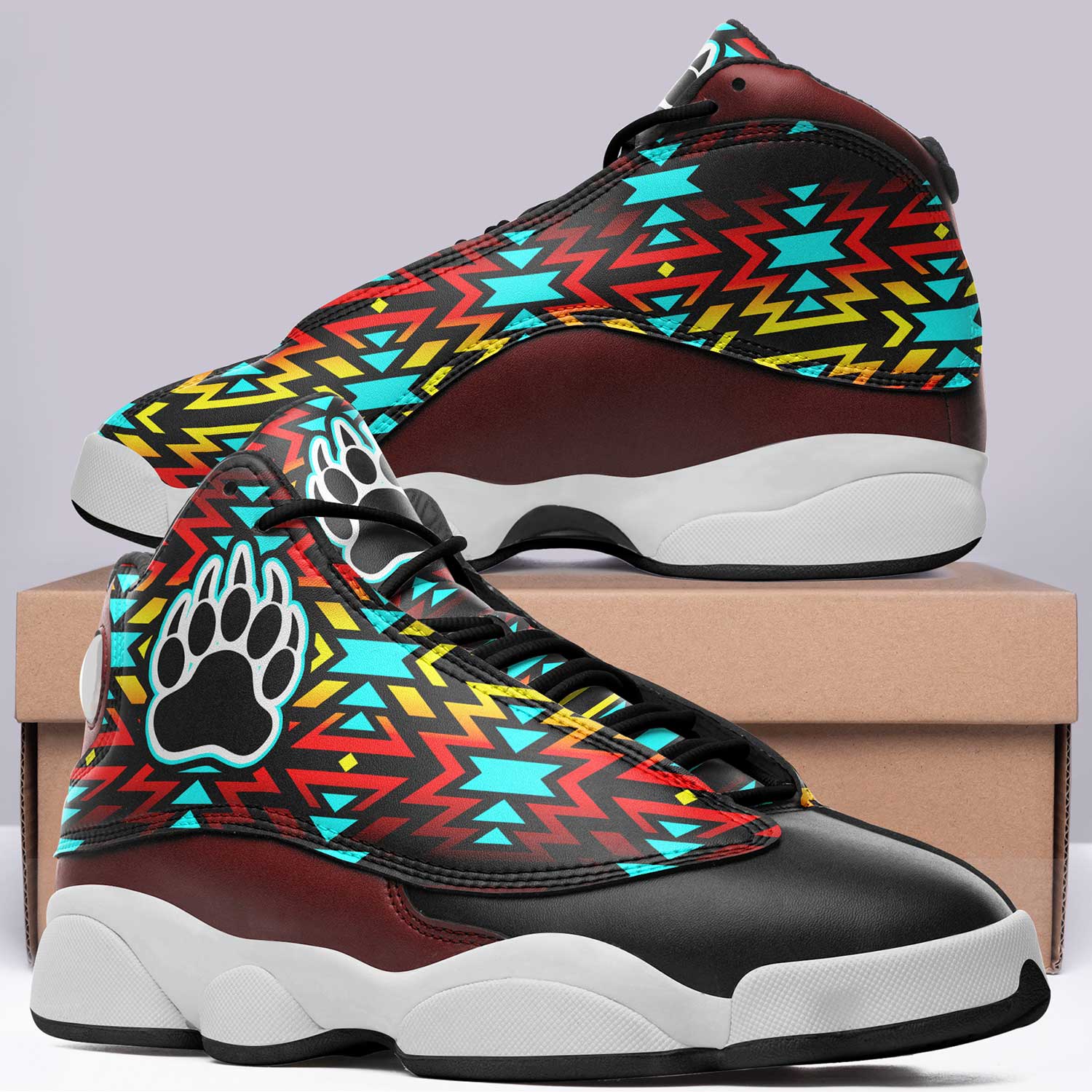 Fire Colors and Turquoise Bearpaw Athletic Shoes Herman 