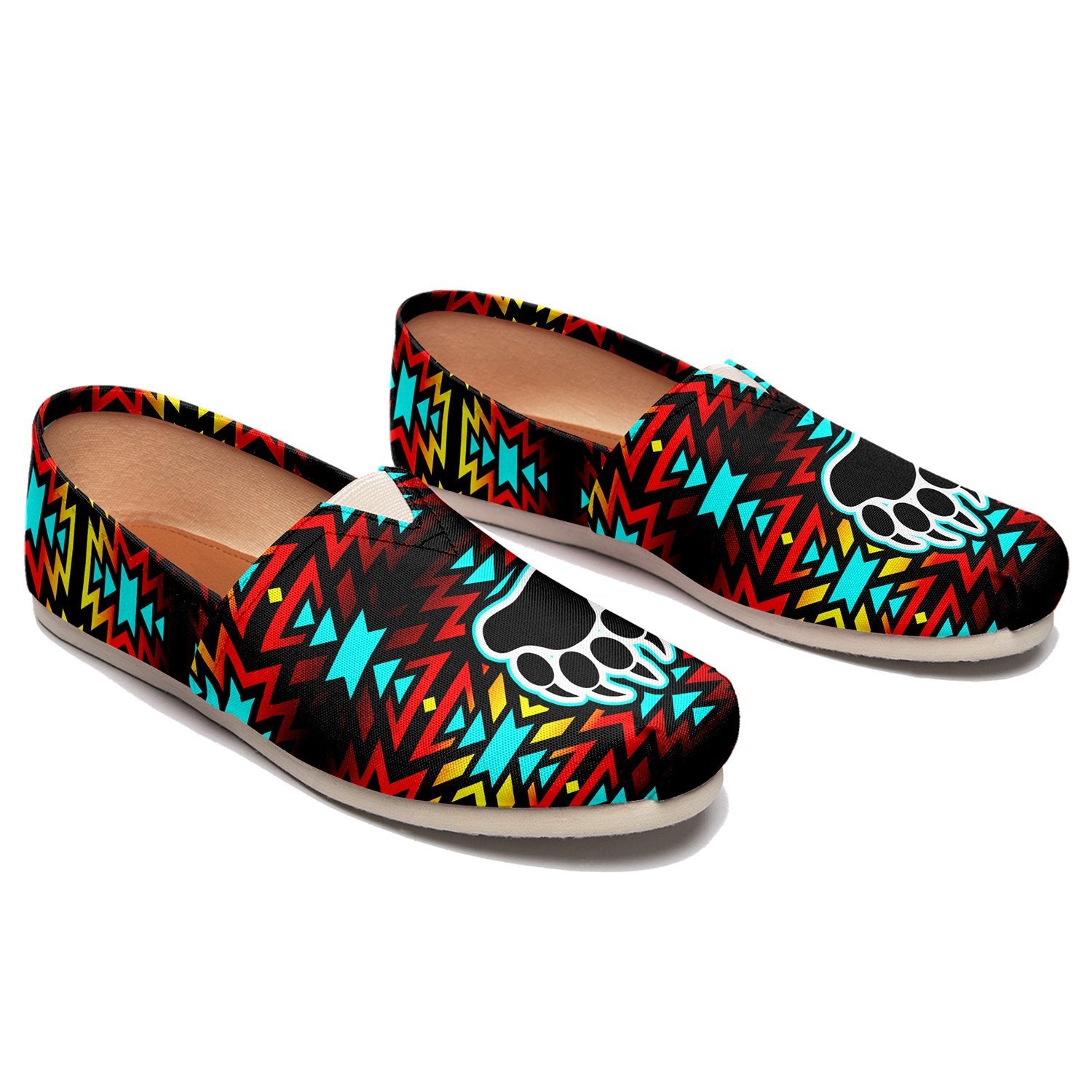 Fire Colors and Turquoise Bearpaw Casual Unisex Slip On Shoe Herman 