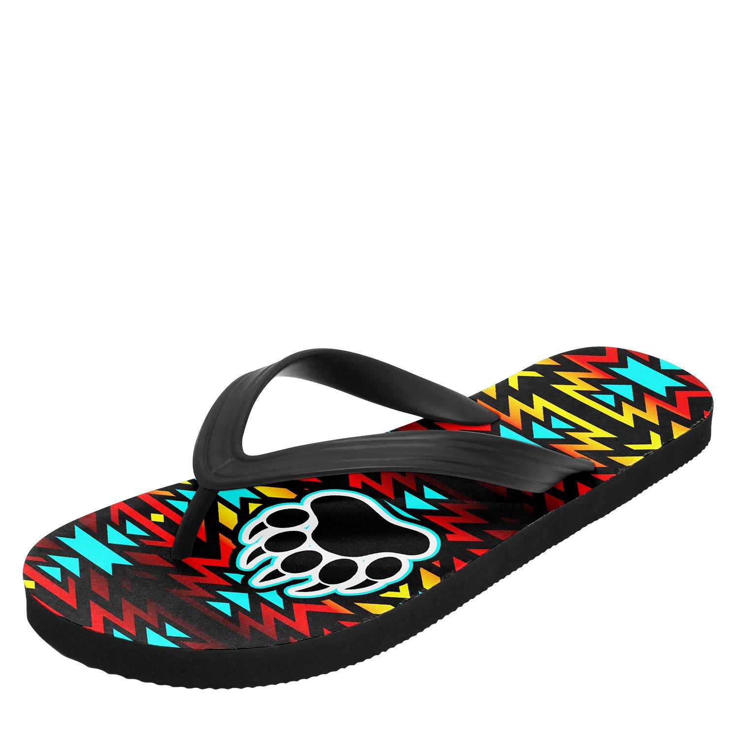 Fire Colors and Turquoise Bearpaw Flip Flops 49 Dzine 