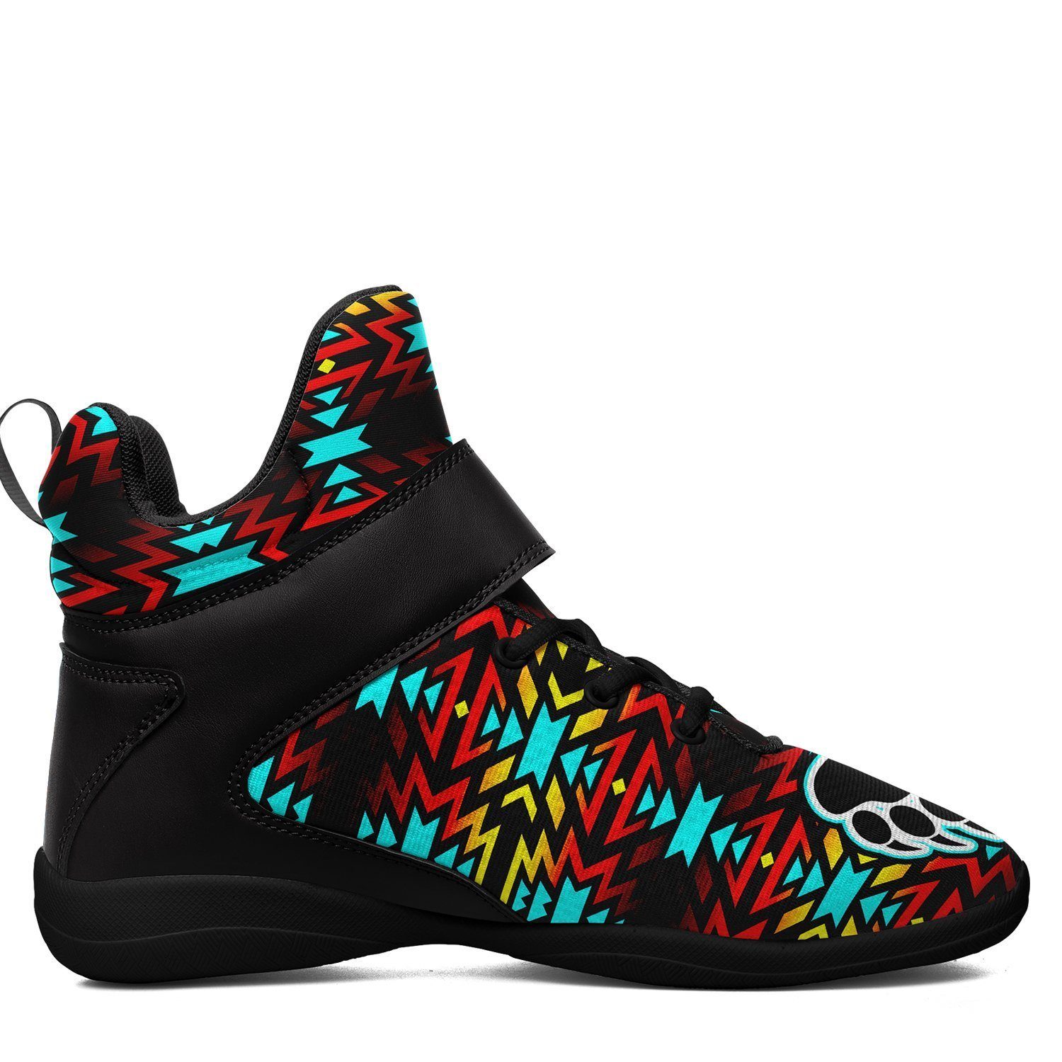 Fire Colors and Turquoise Bearpaw Kid's Ipottaa Basketball / Sport High Top Shoes 49 Dzine 