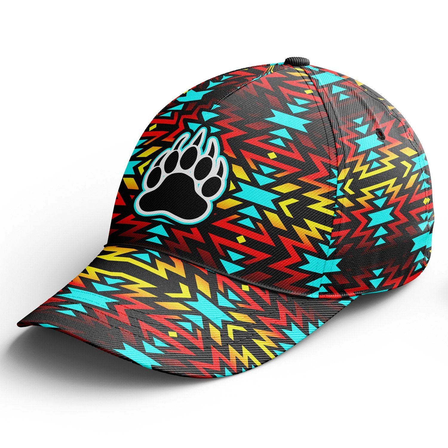 Fire Colors and Turquoise Bearpaw Snapback Hat hat Herman 