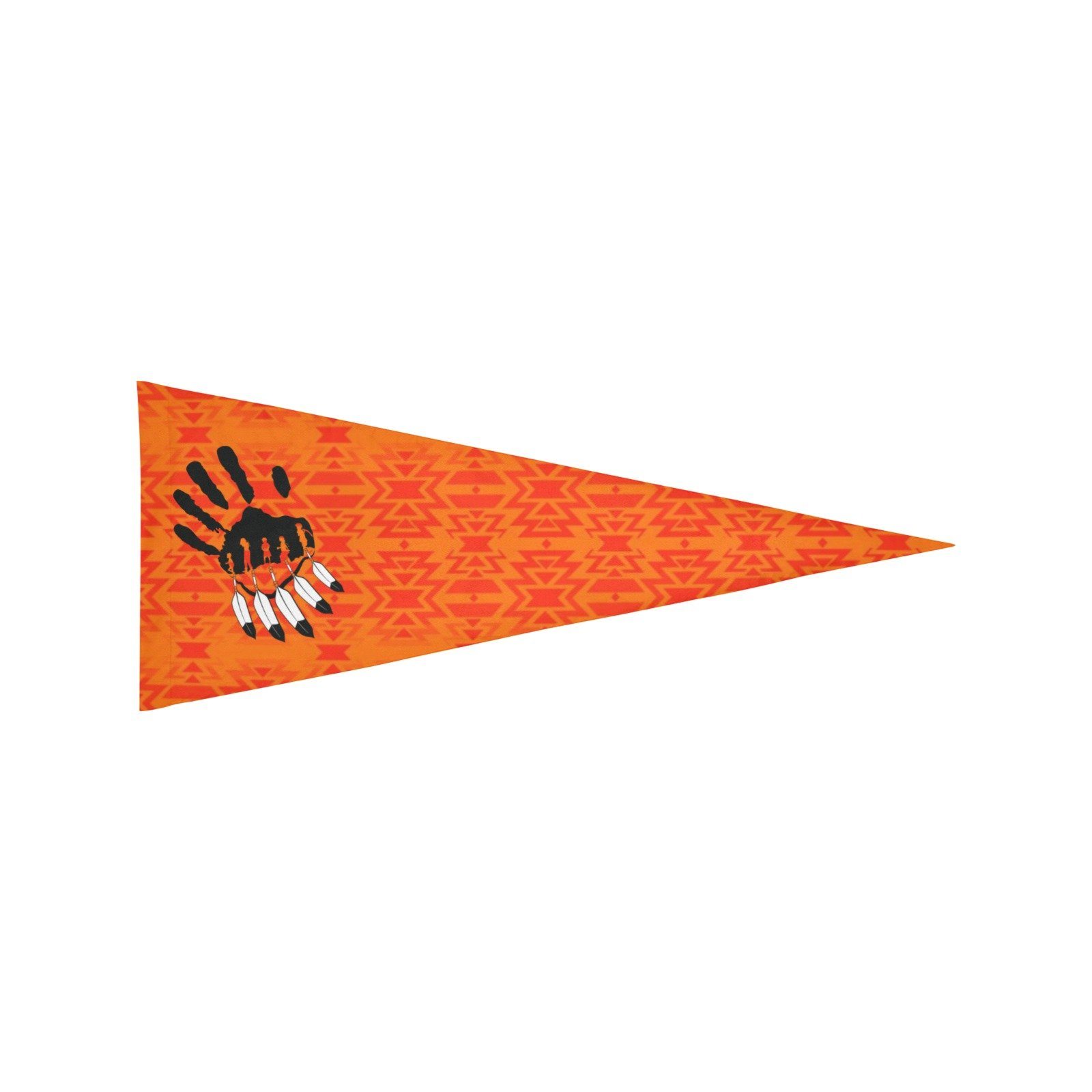 Fire Colors and Turquoise Orange A feather for each Trigonal Garden Flag 30"x12" Trigonal Garden Flag 30"x12" e-joyer 