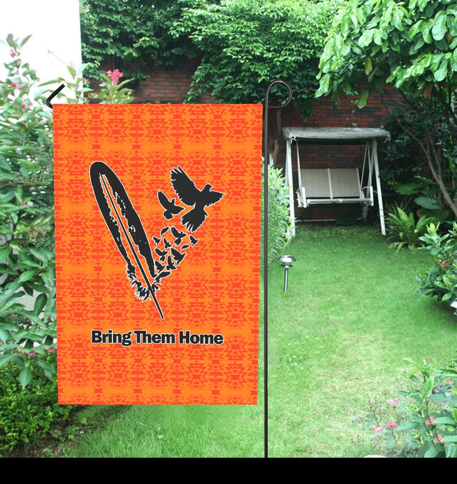Fire Colors and Turquoise Orange - Bring Them Home Garden Flag 28''x40'' (Two Sides Printing) Garden Flag 28‘’x40‘’ (Two Sides) e-joyer 
