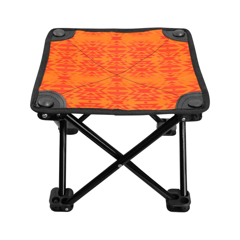 Fire Colors and Turquoise Orange Folding Fishing Stool Folding Fishing Stool e-joyer 