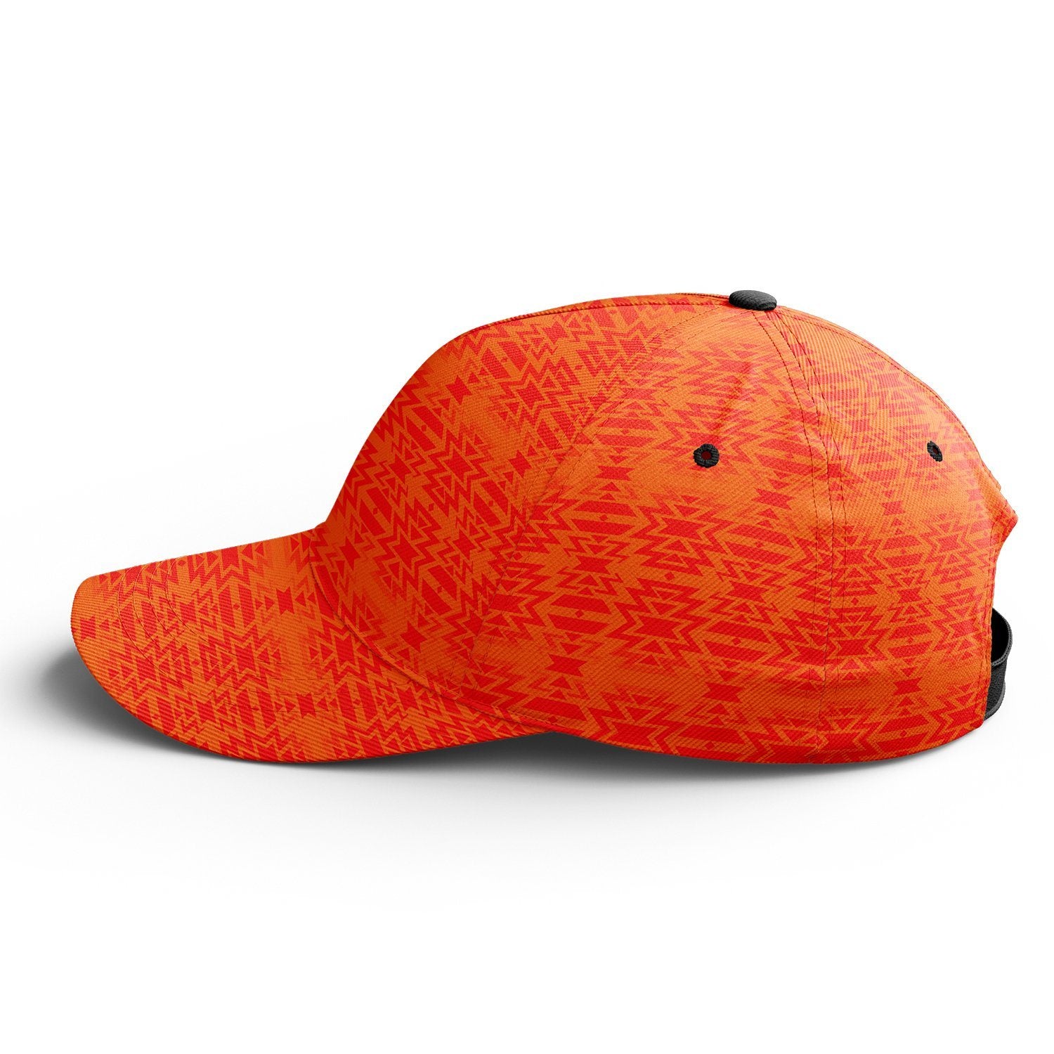 Fire Colors and Turquoise Orange Snapback Hat hat Herman 