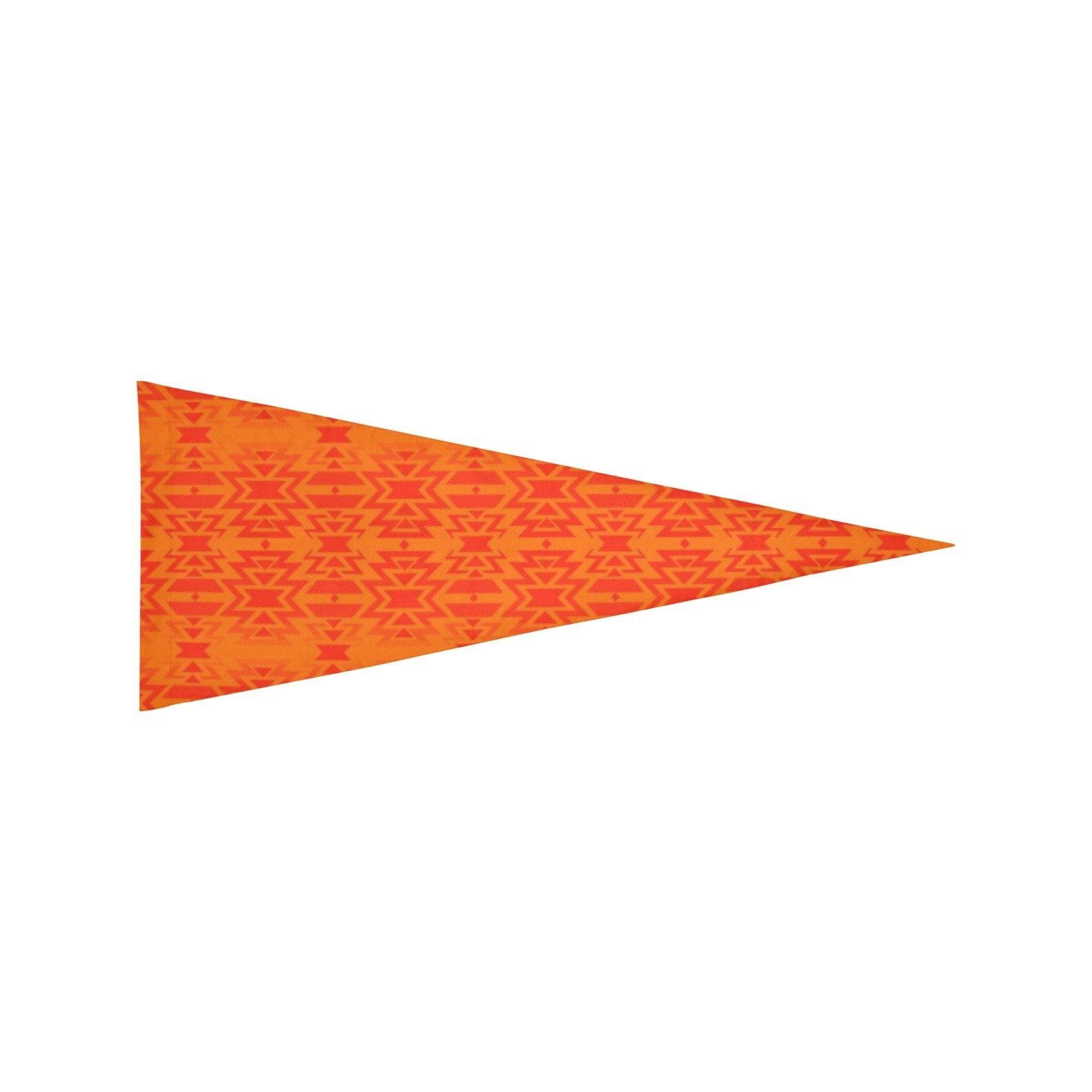Fire Colors and Turquoise Orange Trigonal Garden Flag 30"x12" Trigonal Garden Flag 30"x12" e-joyer 