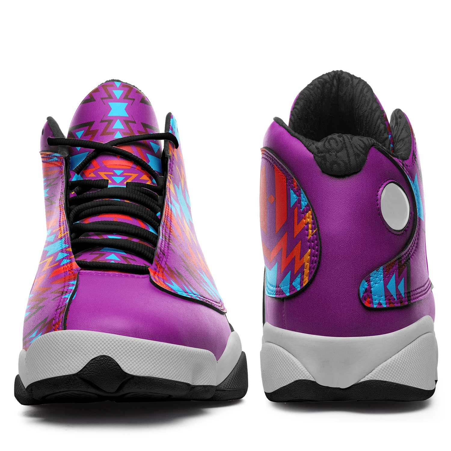 Fire Colors and Turquoise Purple Athletic Shoes Herman 