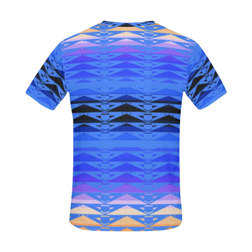 Fire Rattler Blue All Over Print T-Shirt for Men (USA Size) (Model T40) All Over Print T-Shirt for Men e-joyer 