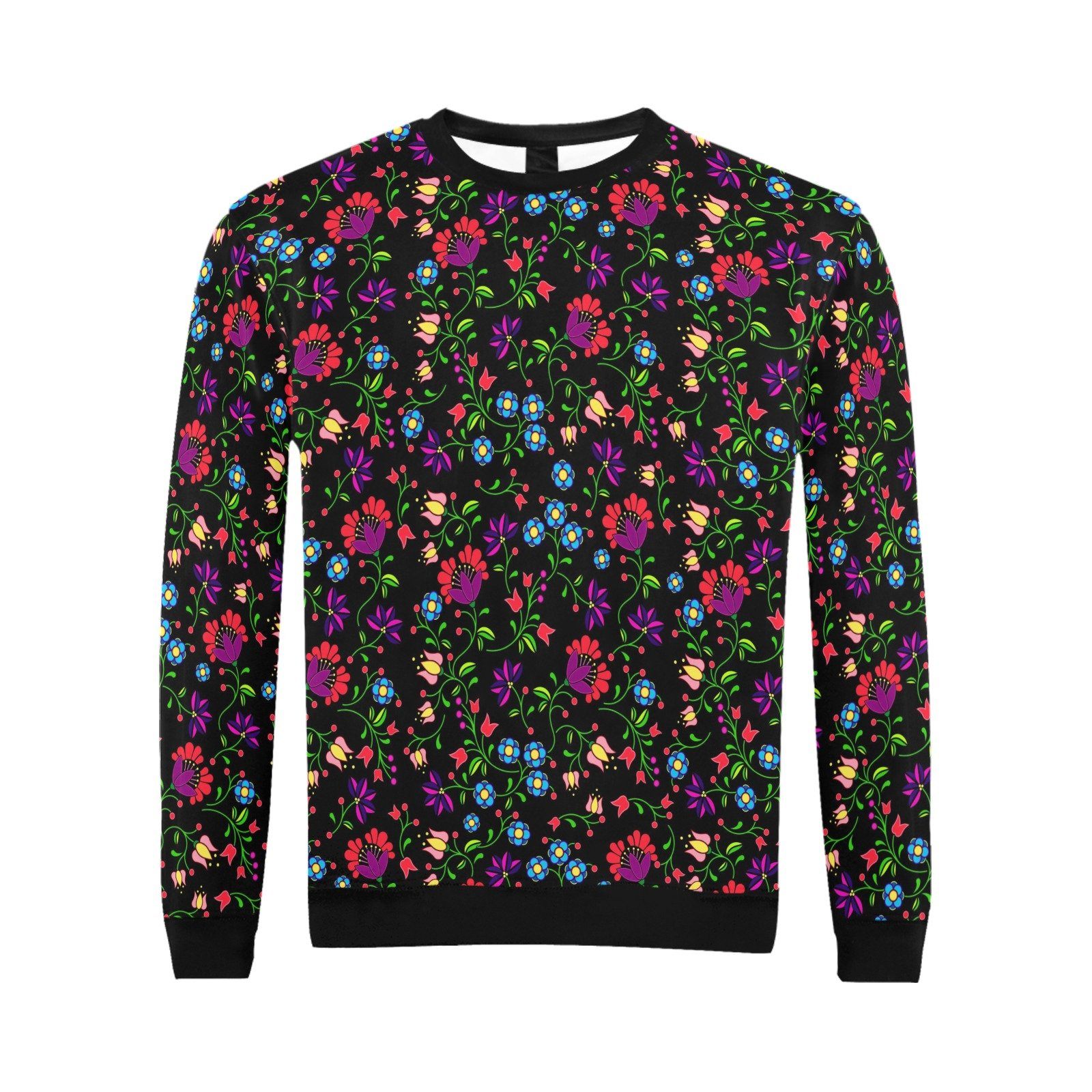 Fleur Indigine All Over Print Crewneck Sweatshirt for Men (Model H18) shirt e-joyer 