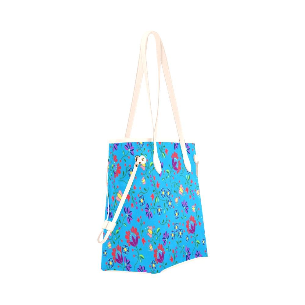 Fleur Indigine Ciel Clover Canvas Tote Bag (Model 1661) Clover Canvas Tote Bag (1661) e-joyer 