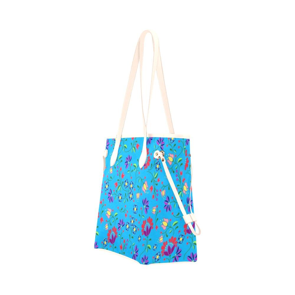 Fleur Indigine Ciel Clover Canvas Tote Bag (Model 1661) Clover Canvas Tote Bag (1661) e-joyer 