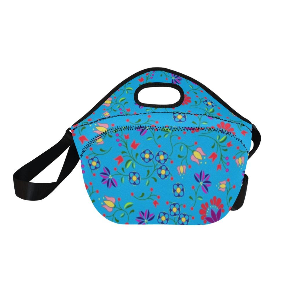 Fleur Indigine Ciel Neoprene Lunch Bag/Large (Model 1669) bag e-joyer 