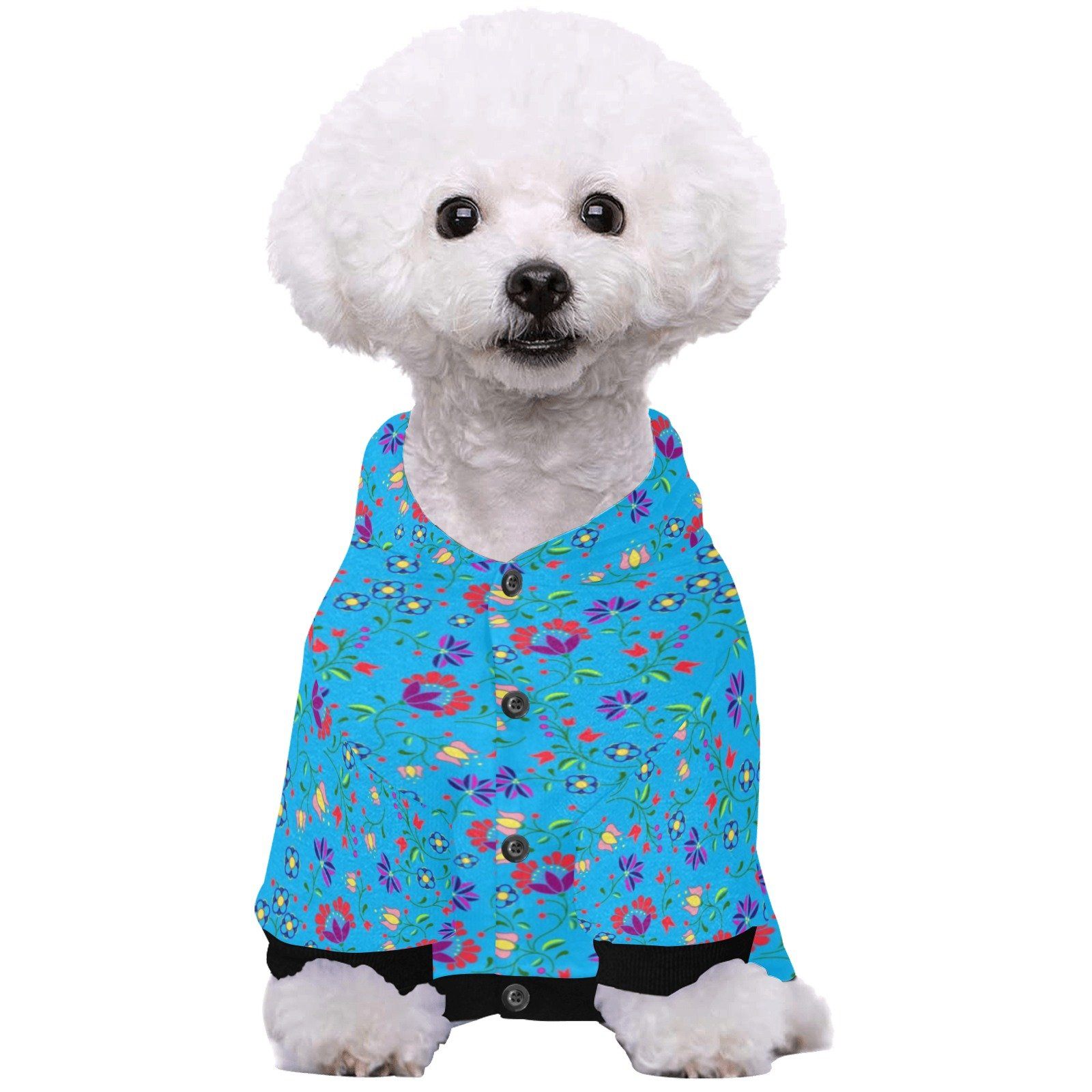 Fleur Indigine Ciel Pet Dog Hoodie Pet Dog Hoodie e-joyer 