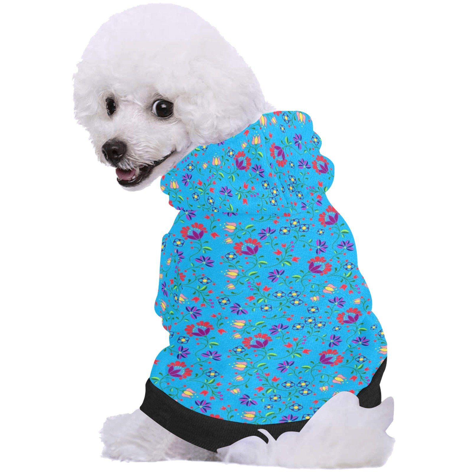 Fleur Indigine Ciel Pet Dog Hoodie Pet Dog Hoodie e-joyer 