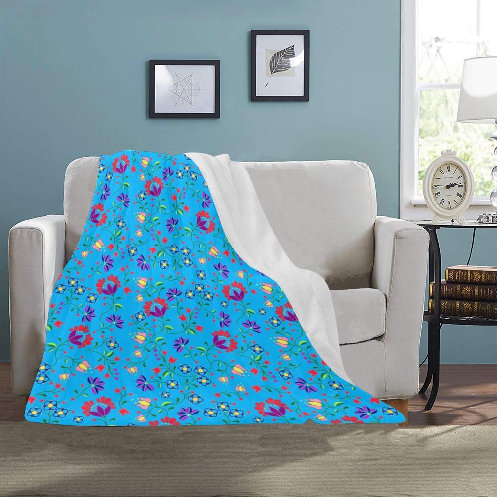 Fleur Indigine Ciel Ultra-Soft Micro Fleece Blanket 40"x50" Ultra-Soft Blanket 40''x50'' e-joyer 
