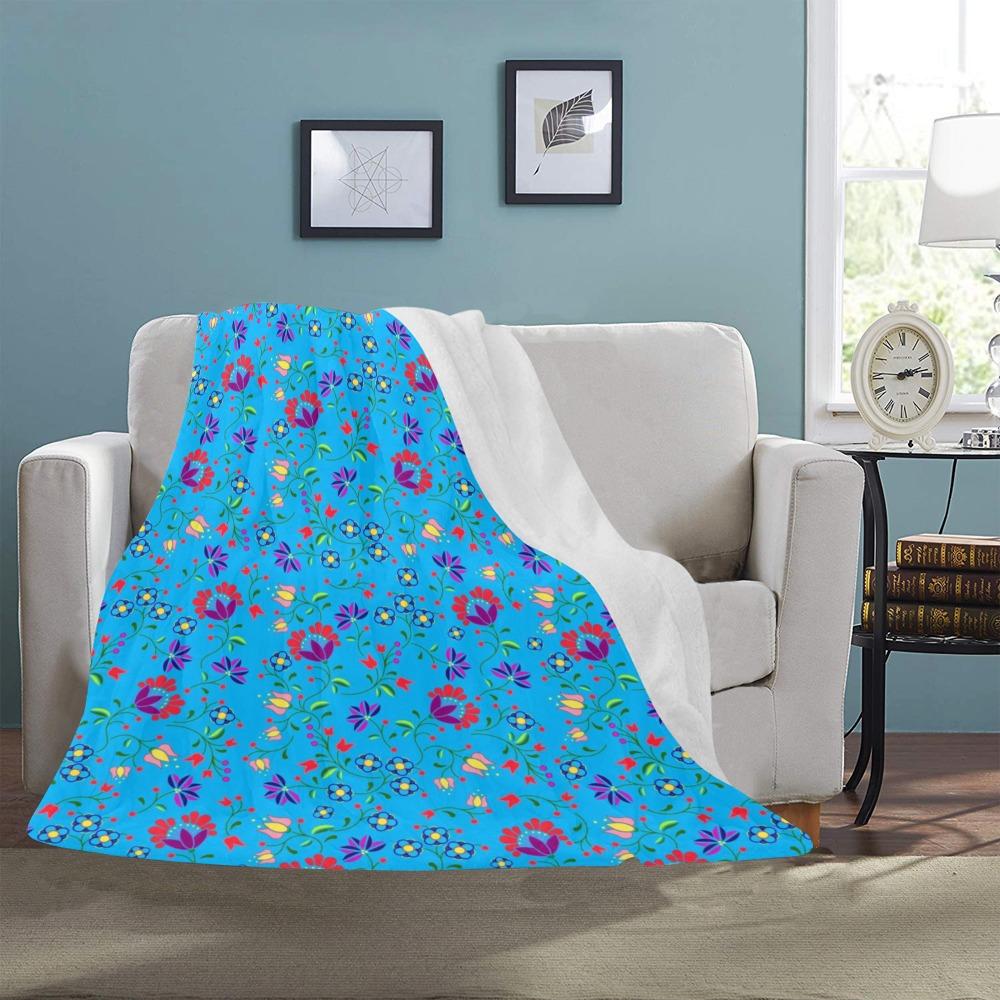Fleur Indigine Ciel Ultra-Soft Micro Fleece Blanket 50"x60" Ultra-Soft Blanket 50''x60'' e-joyer 