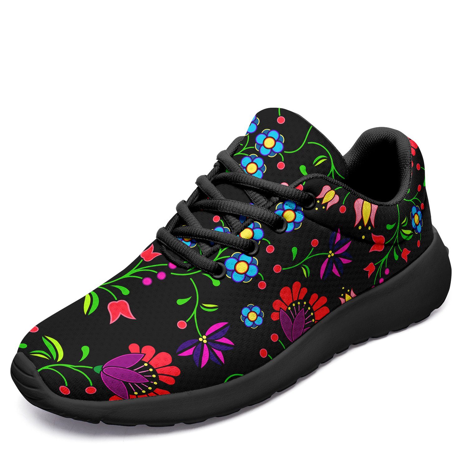 Fleur Indigine Ikkaayi Sport Sneakers ikkaayi Herman US Women 4.5 / US Youth 3.5 / EUR 35 Black Sole 