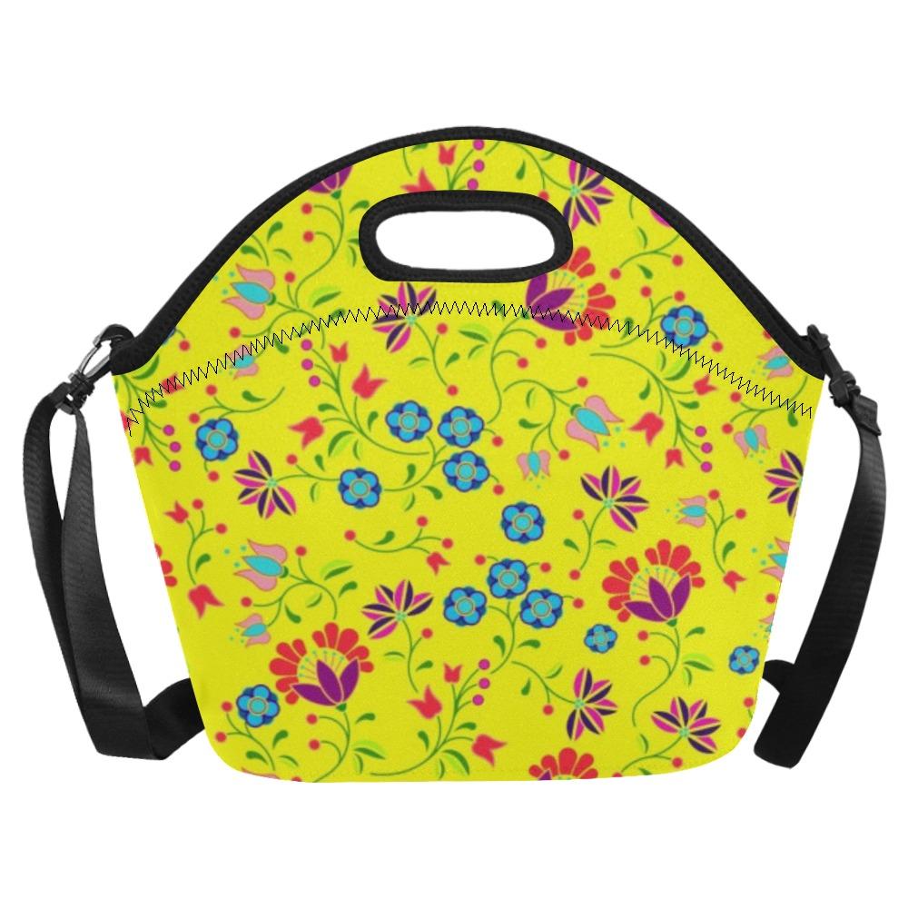 Fleur Indigine Mais Neoprene Lunch Bag/Large (Model 1669) bag e-joyer 