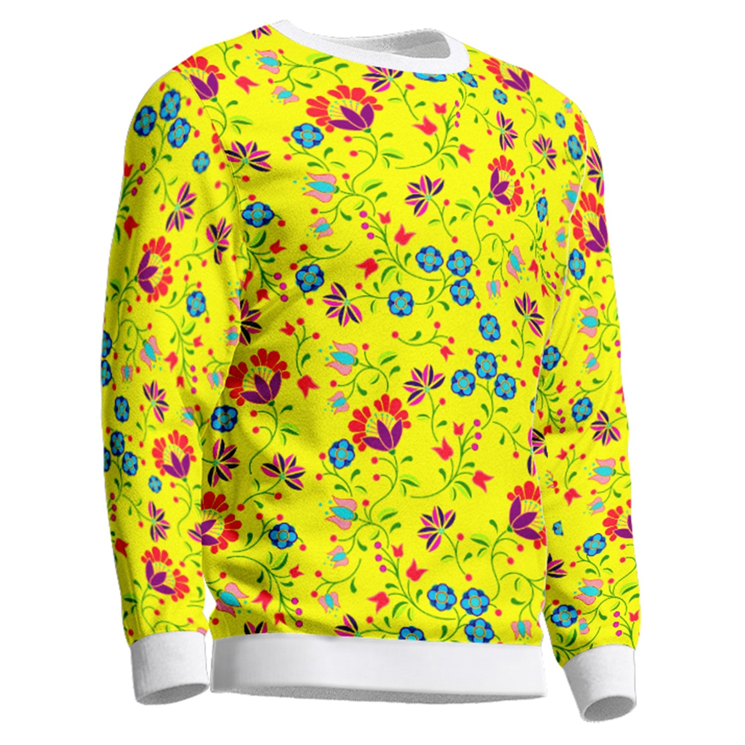 Fleur Indigine Mais Unisex Crewneck Long Sleeve Top Herman 