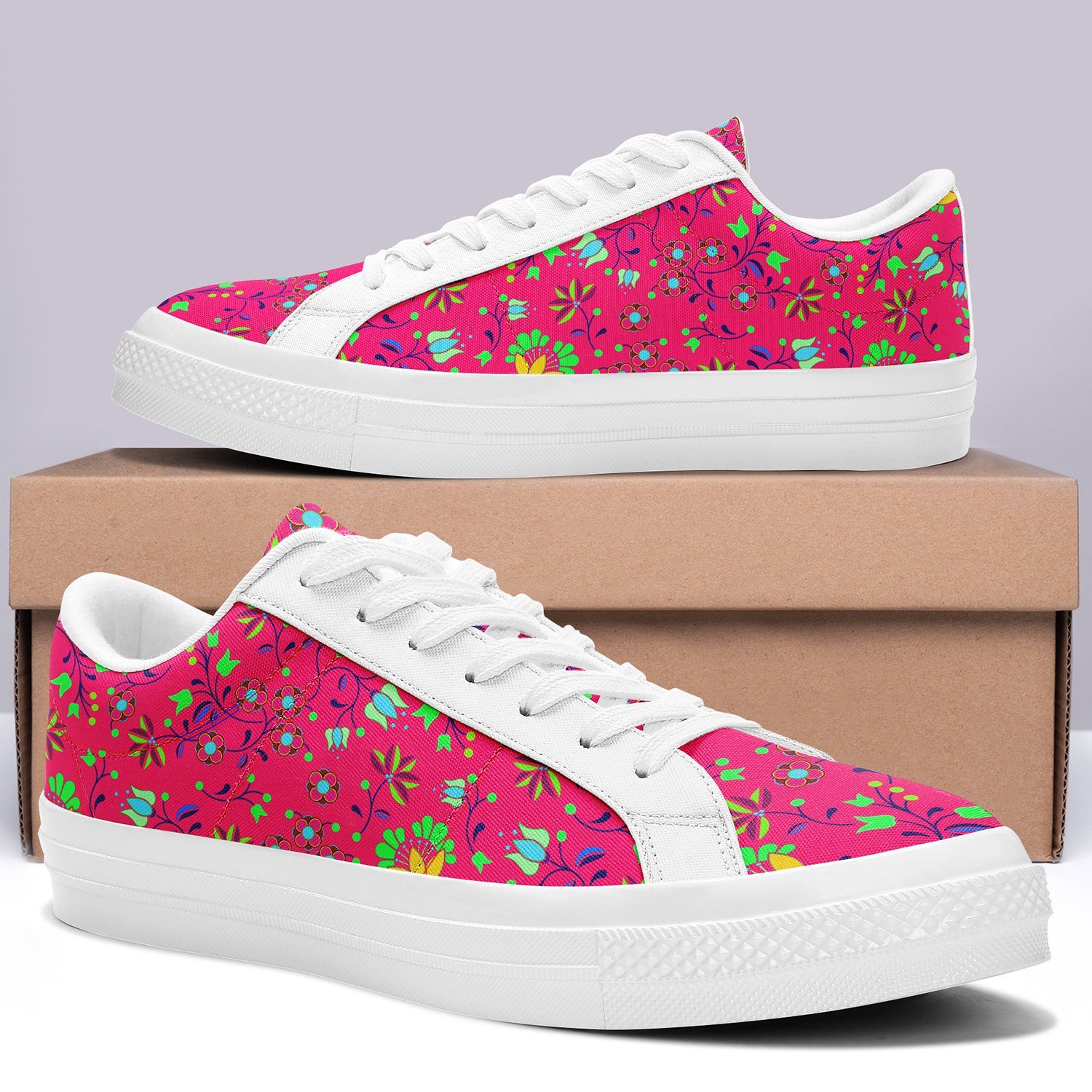 Fleur Indigine Rouge Aapisi Low Top Canvas Shoes White Sole aapisi Herman 