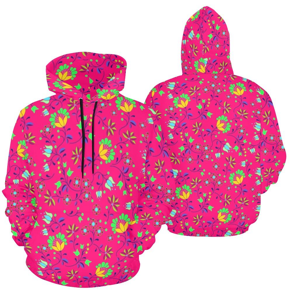 Fleur Indigine Rouge All Over Print Hoodie for Women (USA Size) (Model H13) All Over Print Hoodie for Women (H13) e-joyer 