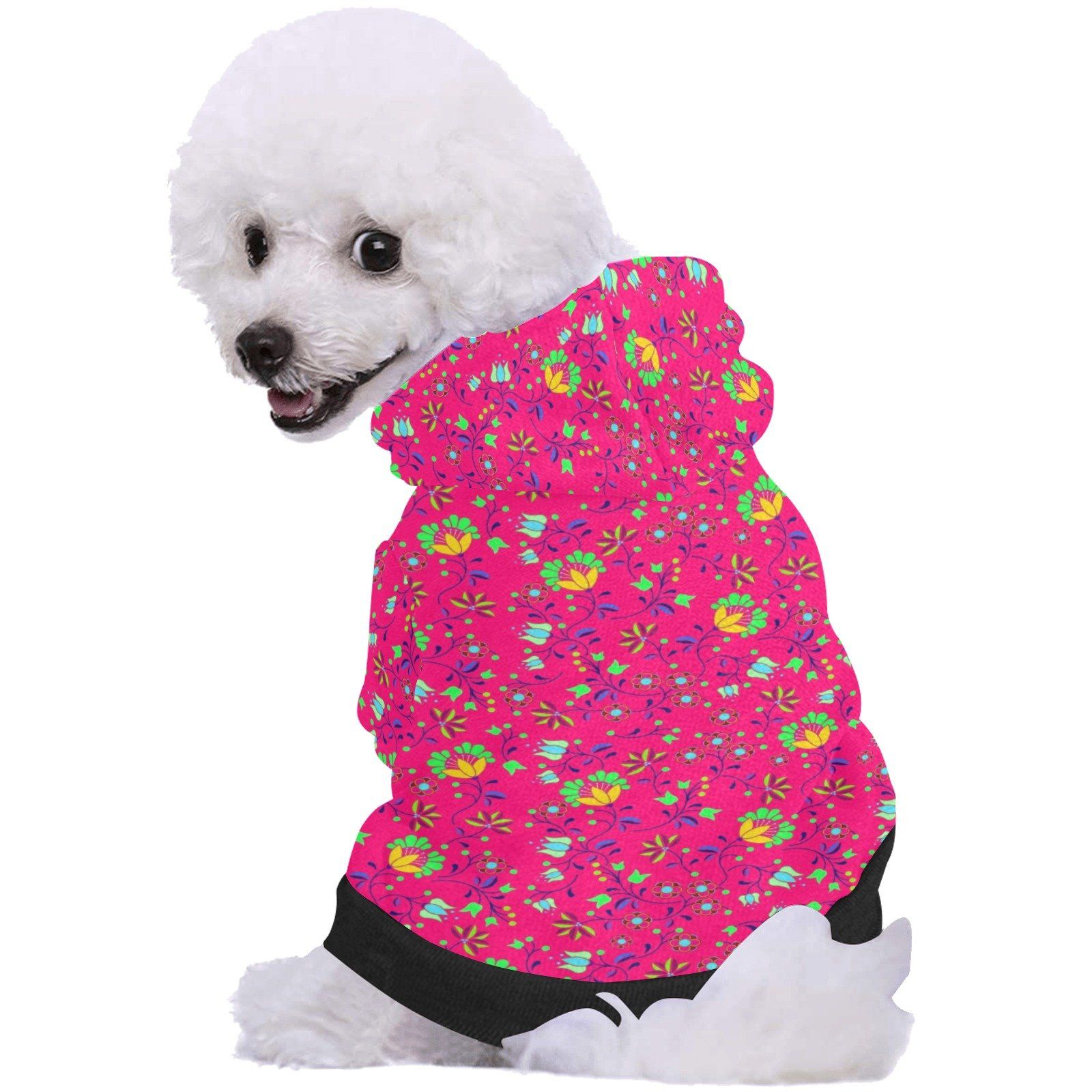 Fleur Indigine Rouge Pet Dog Hoodie Pet Dog Hoodie e-joyer 