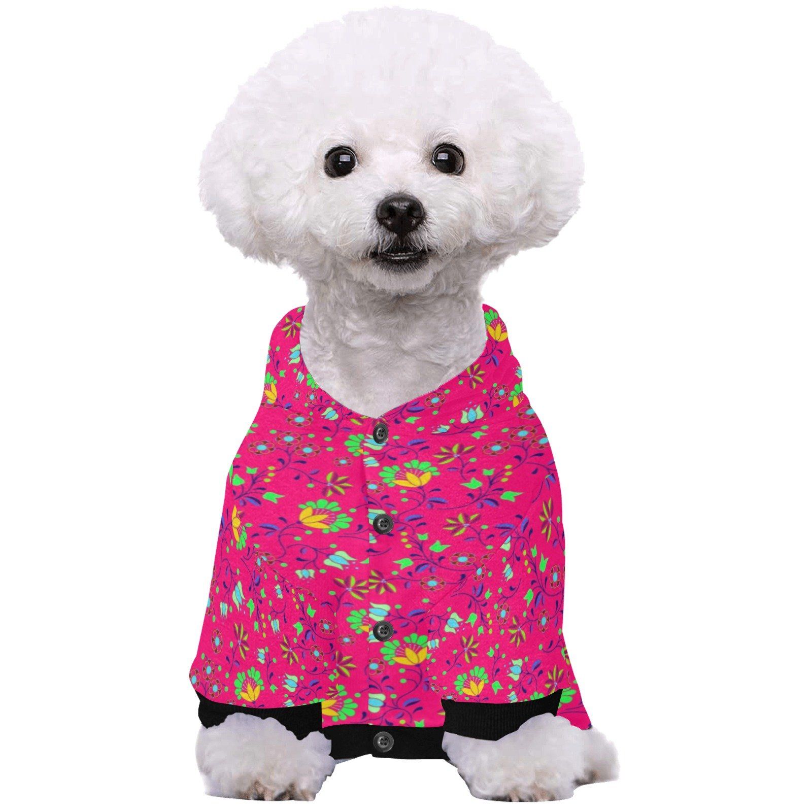 Fleur Indigine Rouge Pet Dog Hoodie Pet Dog Hoodie e-joyer 