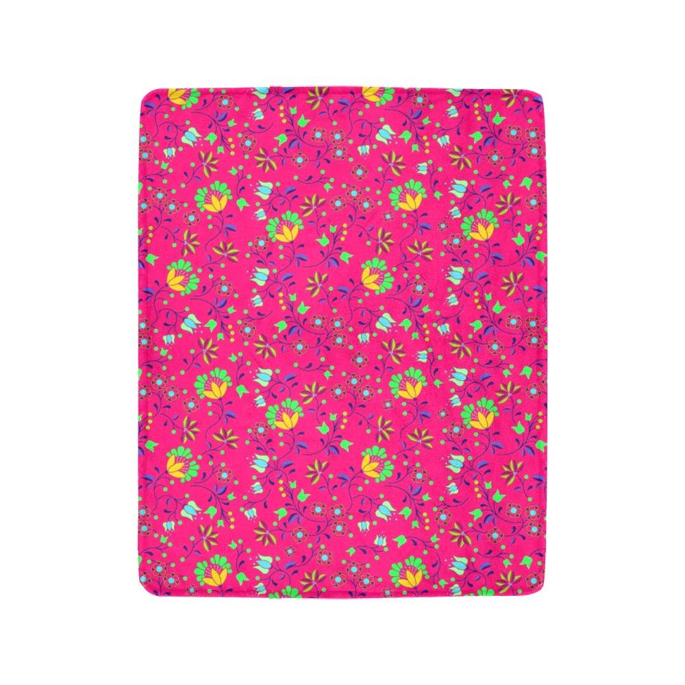 Fleur Indigine Rouge Ultra-Soft Micro Fleece Blanket 40"x50" Ultra-Soft Blanket 40''x50'' e-joyer 