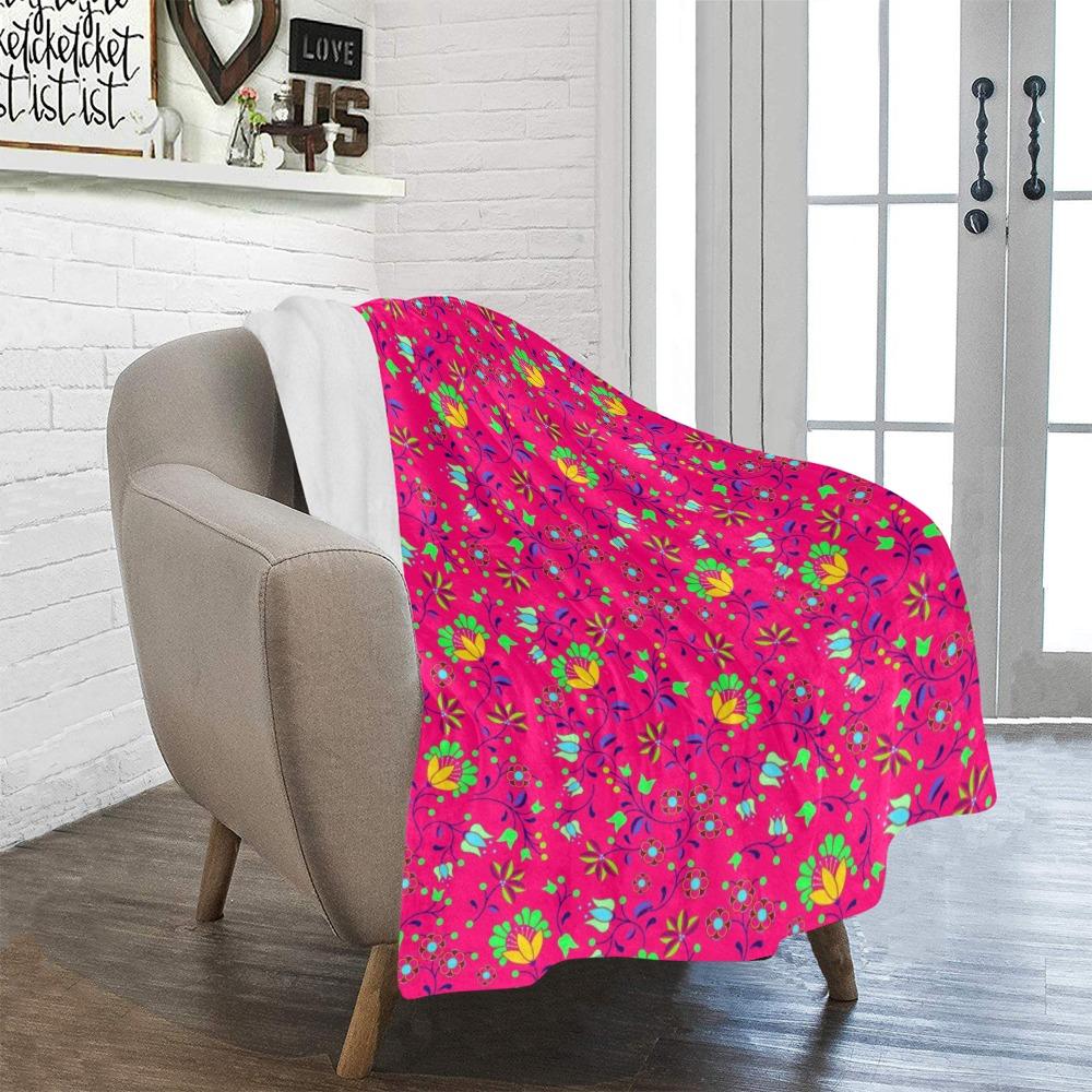 Fleur Indigine Rouge Ultra-Soft Micro Fleece Blanket 40"x50" Ultra-Soft Blanket 40''x50'' e-joyer 