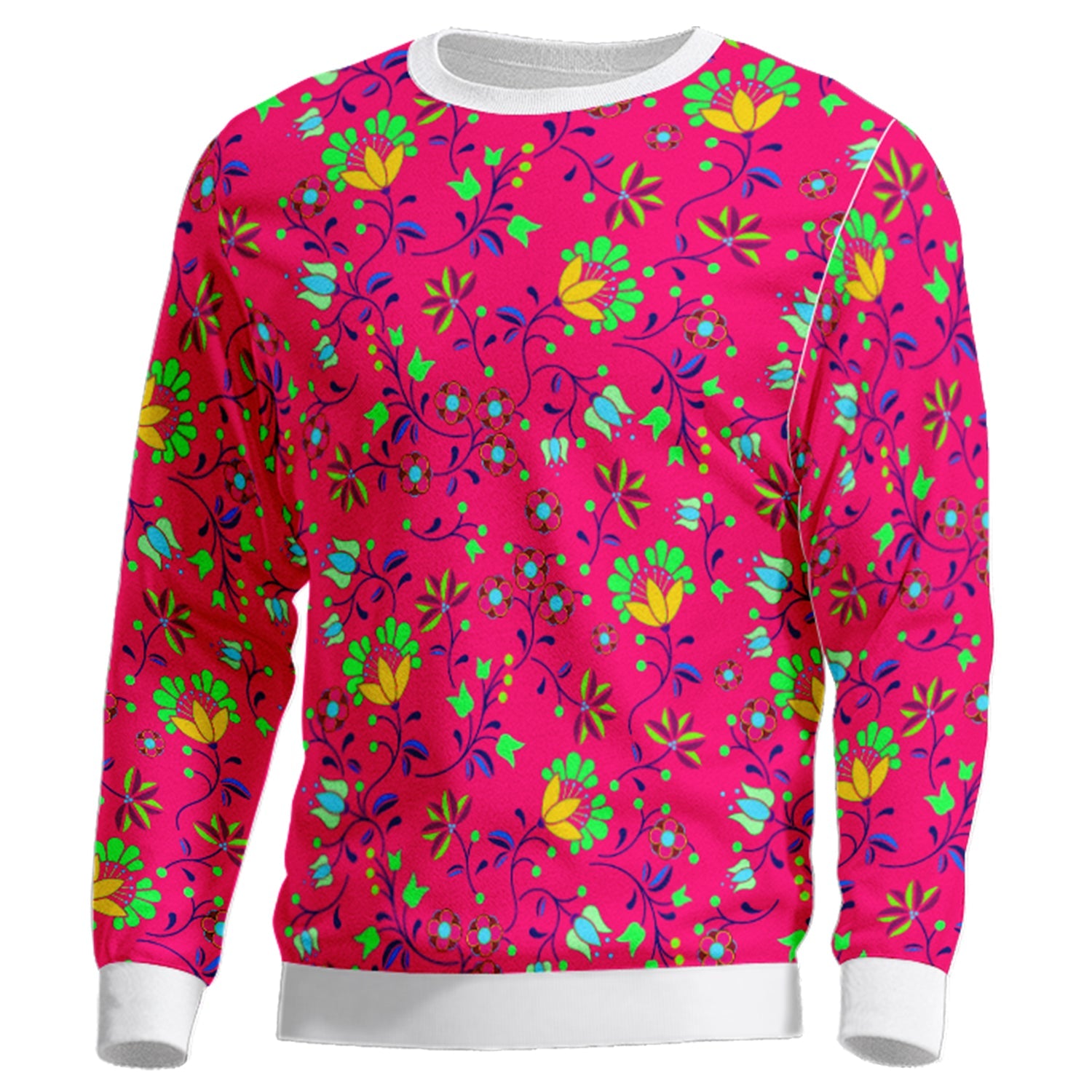 Fleur Indigine Rouge Unisex Crewneck Long Sleeve Top Herman 