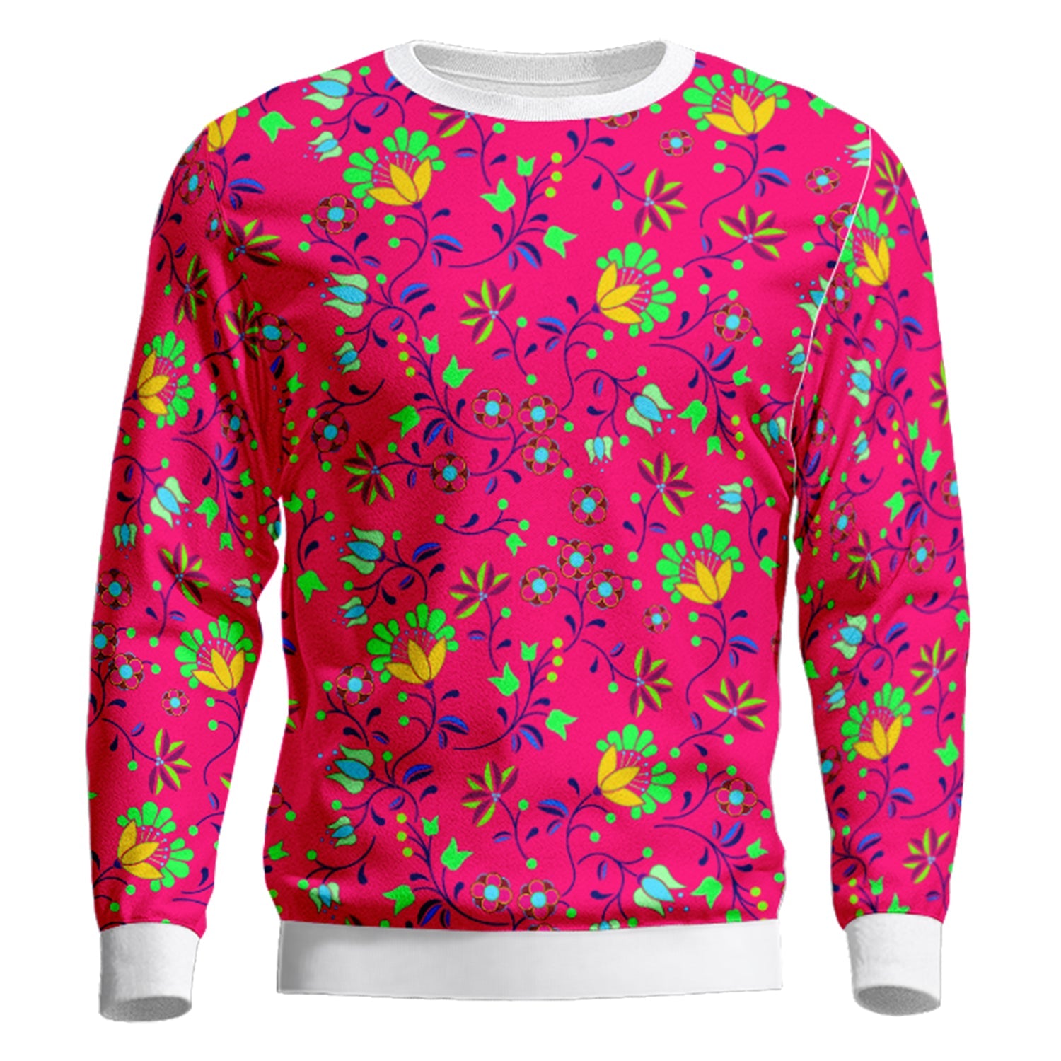 Fleur Indigine Rouge Unisex Crewneck Long Sleeve Top Herman 