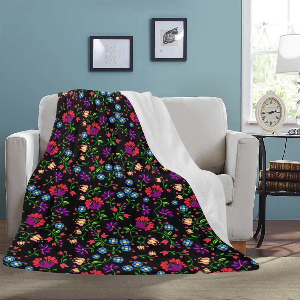 Fleur Indigine Ultra-Soft Micro Fleece Blanket 60"x80" Ultra-Soft Blanket 60''x80'' e-joyer 