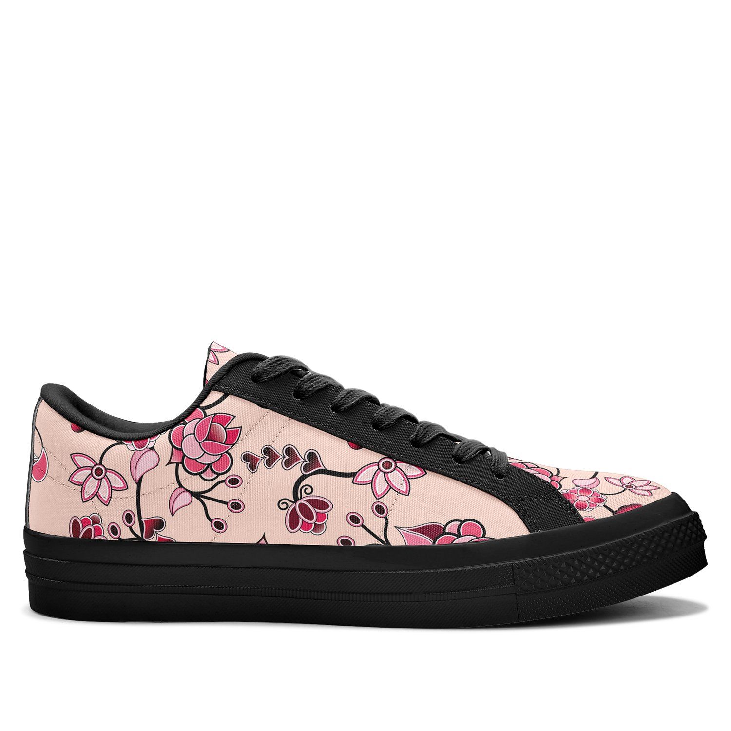 Floral Amour Aapisi Low Top Canvas Shoes Black Sole aapisi Herman 