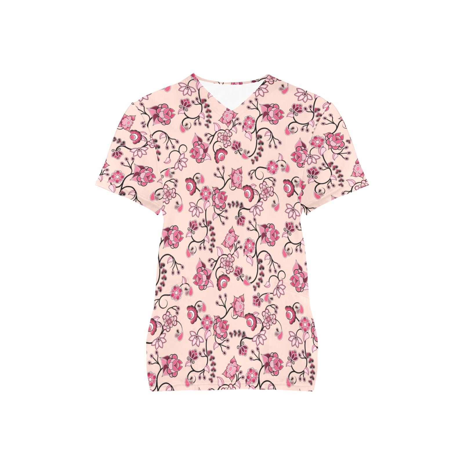 Floral Amour All Over Print Scrub Top Scrub Top e-joyer 