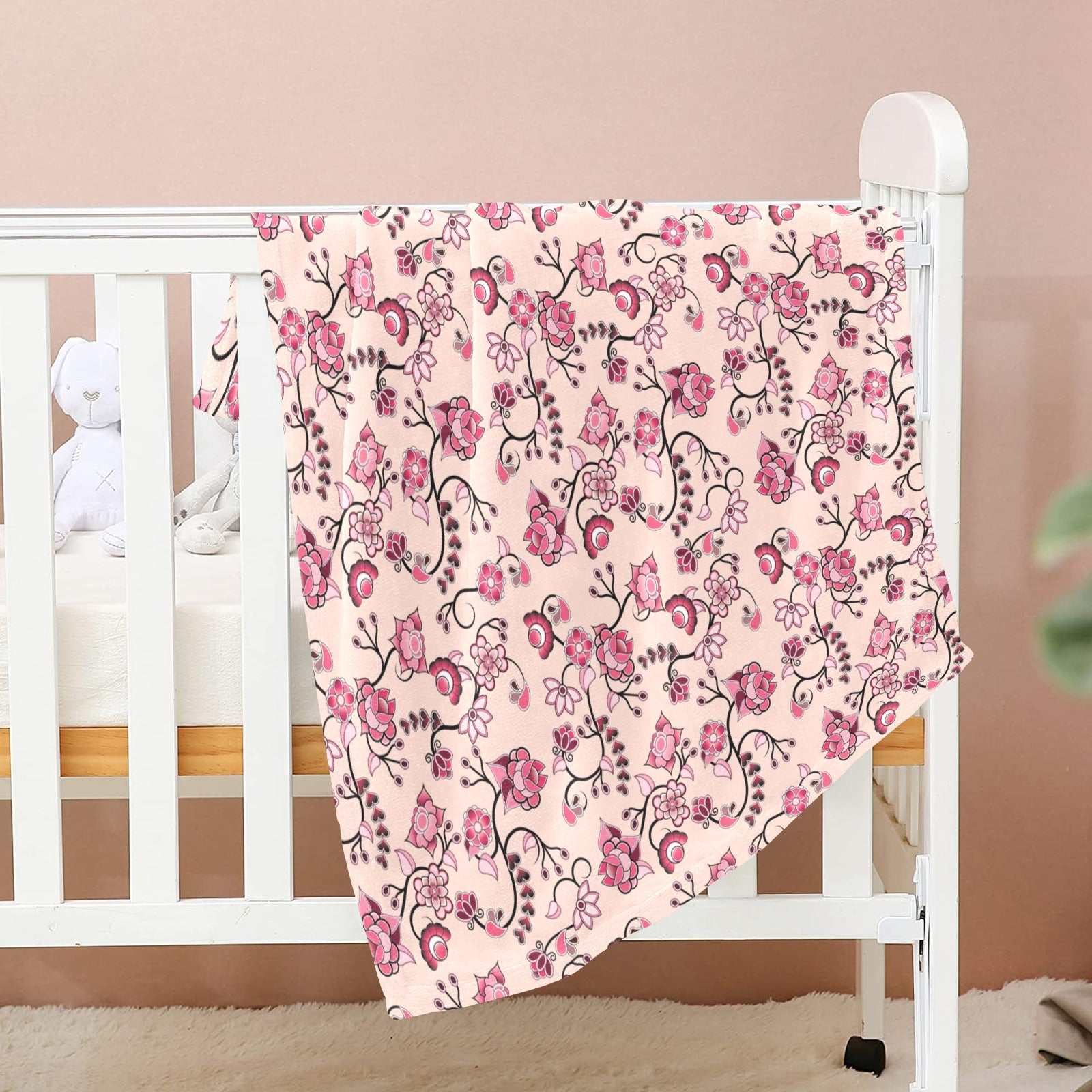 Floral Amour Baby Blanket 40"x50" Baby Blanket 40"x50" e-joyer 