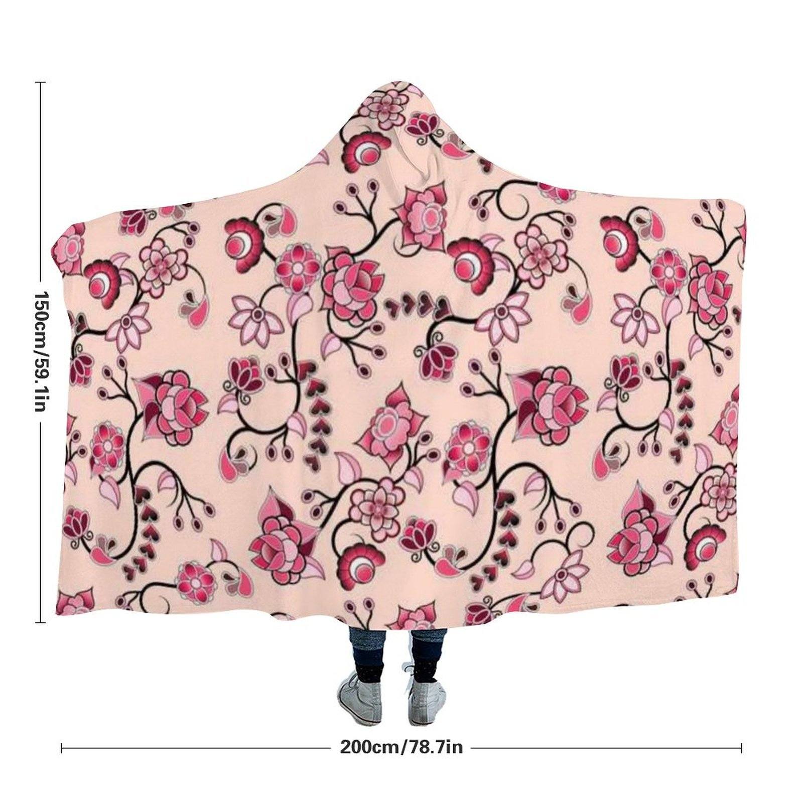 Floral Amour Hooded Blanket blanket 49 Dzine 