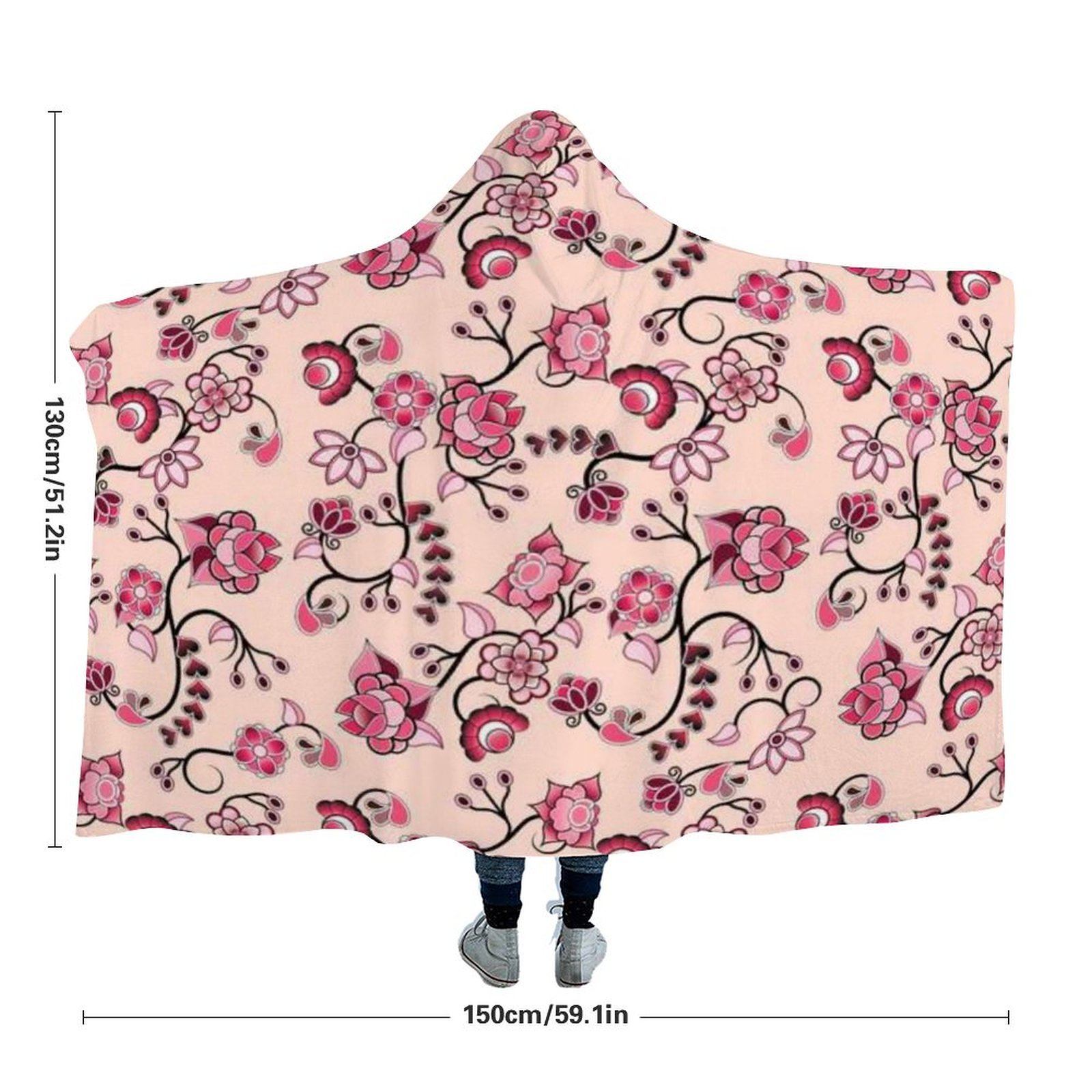 Floral Amour Hooded Blanket blanket 49 Dzine 