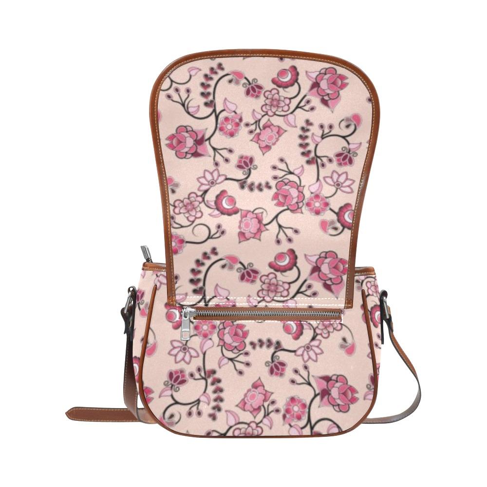 Floral Amour Saddle Bag/Small (Model 1649) Full Customization bag e-joyer 