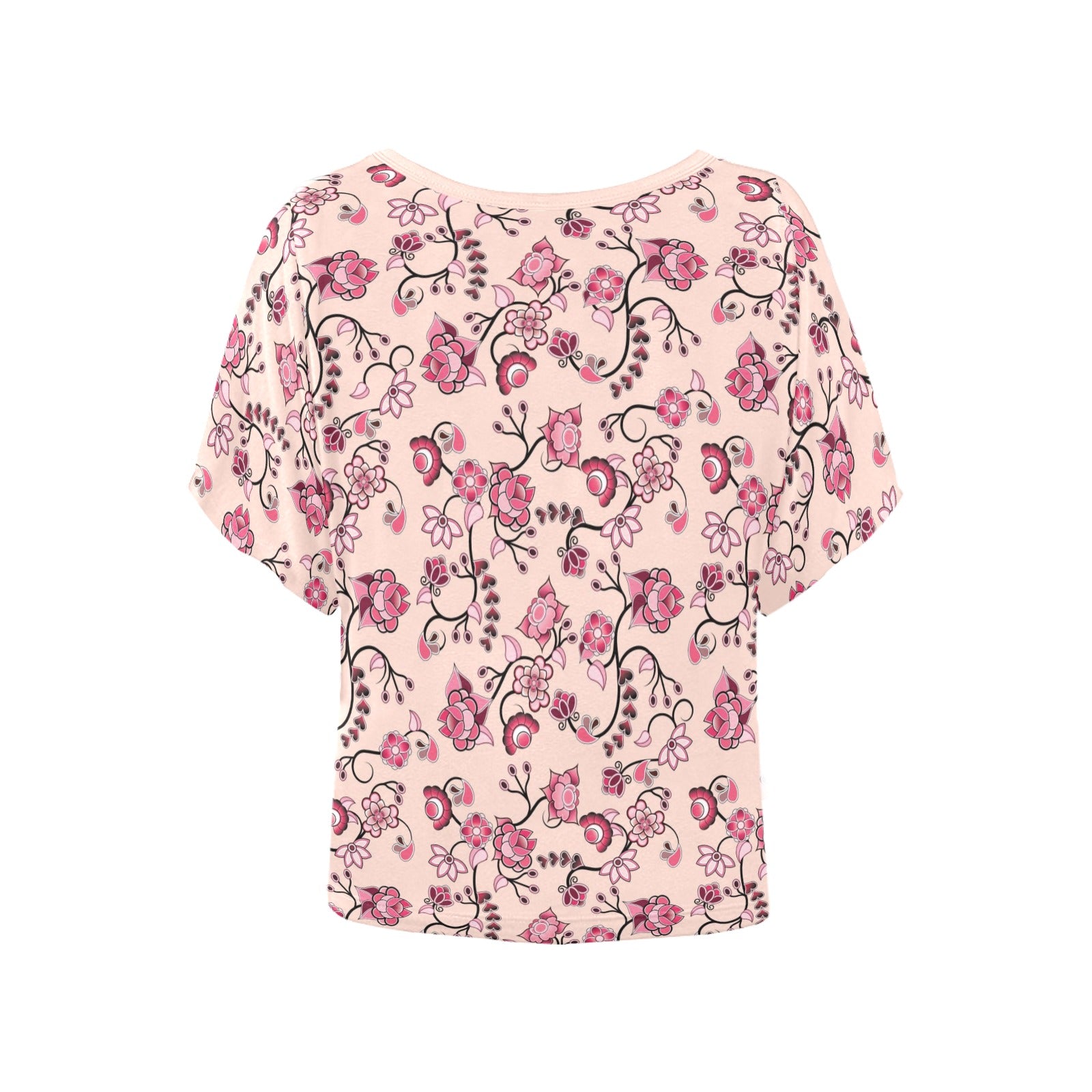 Floral Amour Women's Batwing-Sleeved Blouse T shirt (Model T44) Women's Batwing-Sleeved Blouse T shirt (T44) e-joyer 