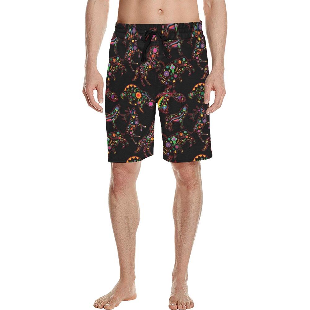 Floral Animal Men's All Over Print Casual Shorts (Model L23) Men's Casual Shorts (L23) e-joyer 