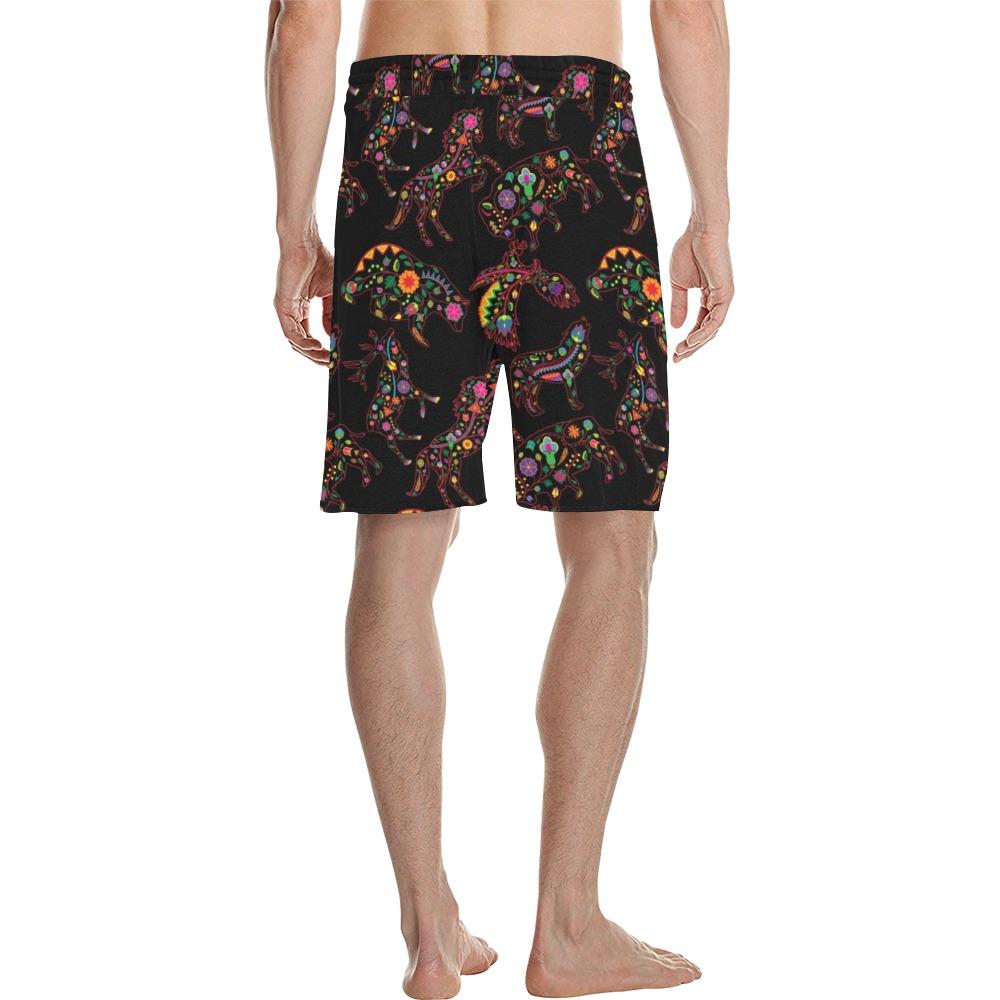 Floral Animal Men's All Over Print Casual Shorts (Model L23) Men's Casual Shorts (L23) e-joyer 