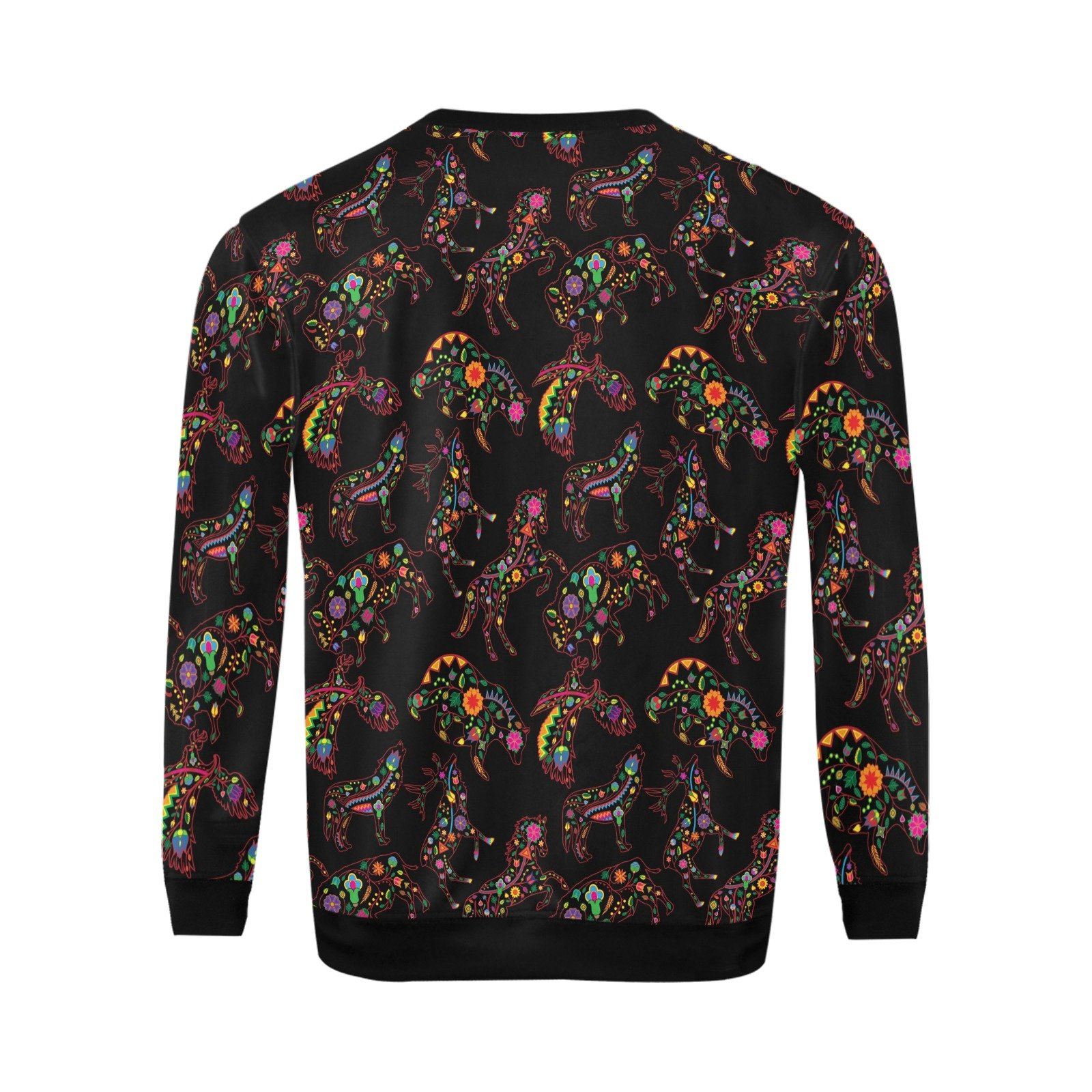 Floral Animals All Over Print Crewneck Sweatshirt for Men (Model H18) shirt e-joyer 