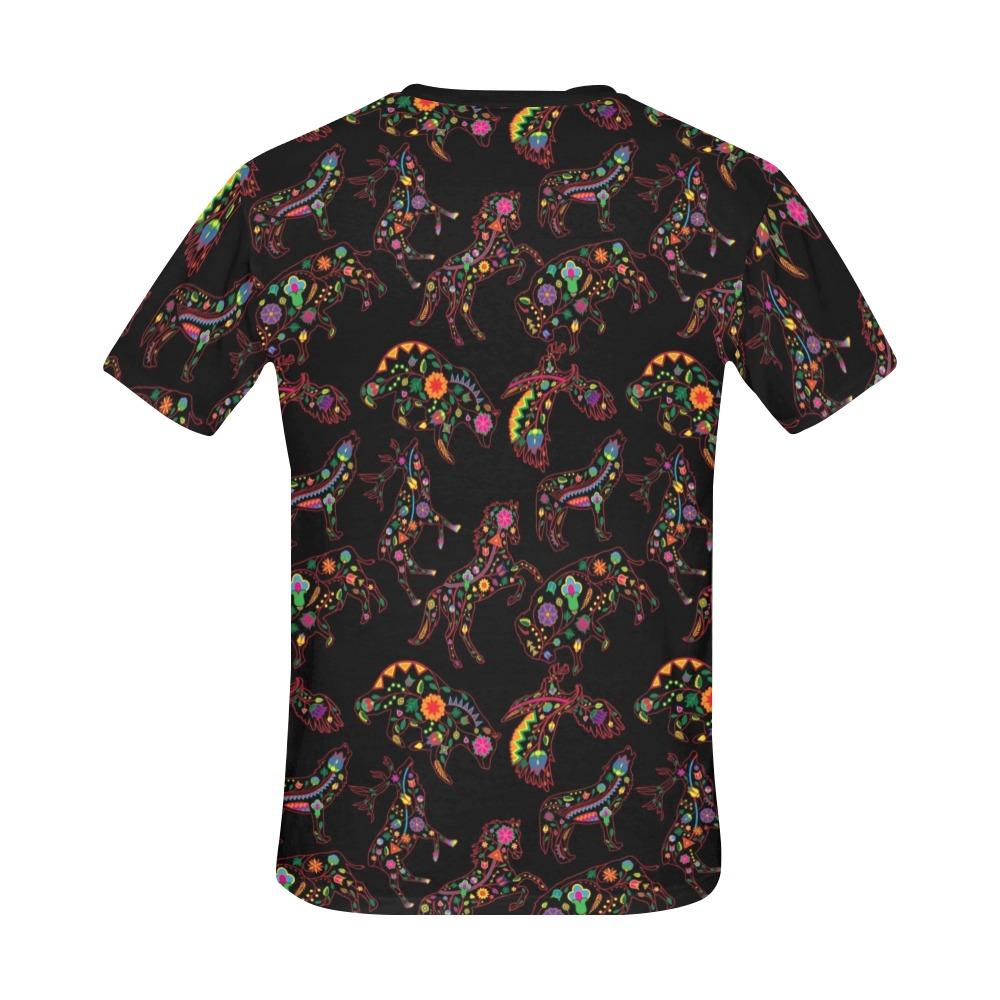 Floral Animals All Over Print T-Shirt for Men (USA Size) (Model T40) All Over Print T-Shirt for Men (T40) e-joyer 